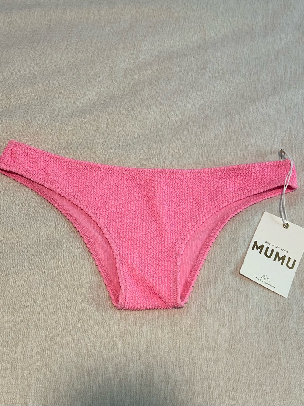 nwt show me your mumu pink bikini bottoms